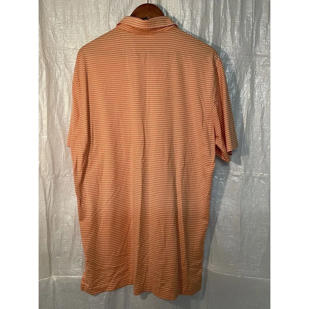 Polo‎ Ralph Lauren Orange Stripe Short Sleeve Golf Polo Shirt L